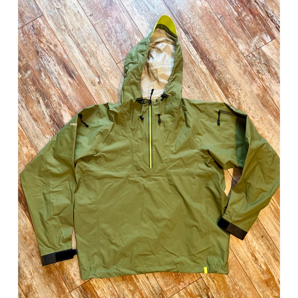 NRS High Tide Jacket Mens L Green HyproTex 2.5 Waterproof Kayak Paddling
